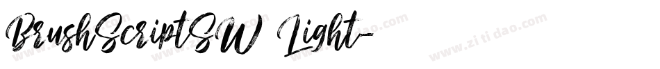 BrushScriptSW Light字体转换